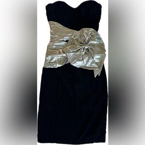 80’s Vintage Black Velvet Dress